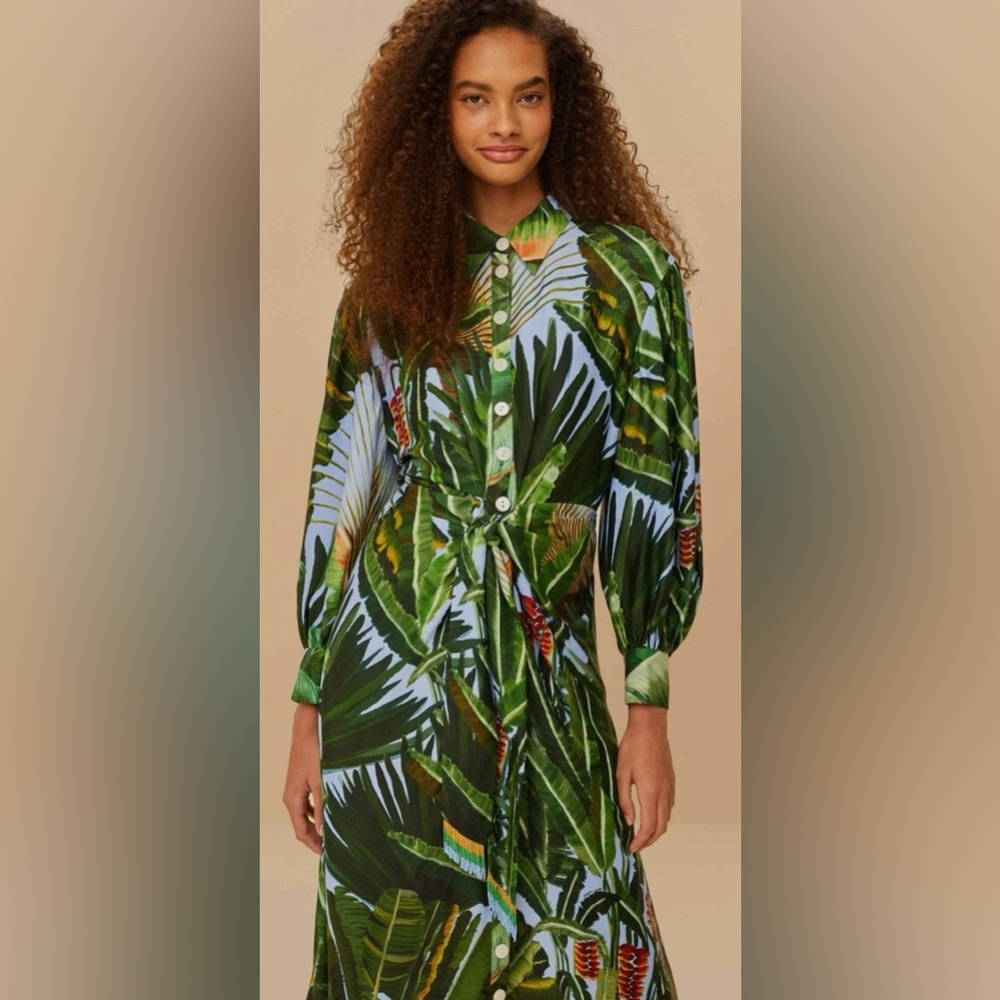 FARM Rio Blue Amazonia Dress